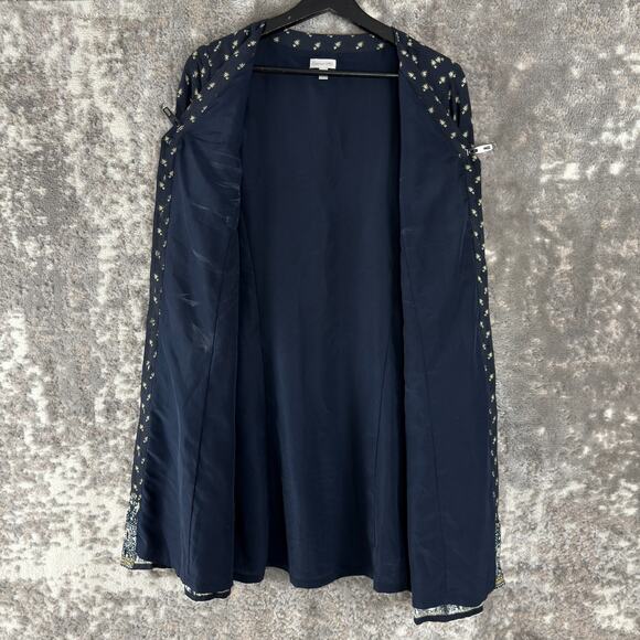 Garnet Hill Size 2 Floral Print Casual Mini Tunic Dress Button Front Long Sleeve - Picture 4 of 12